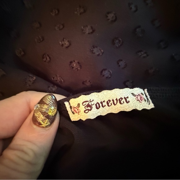 NWT Forever 21 Black Strapless Babydoll Mini Dress Size Small - Picture 7 of 8